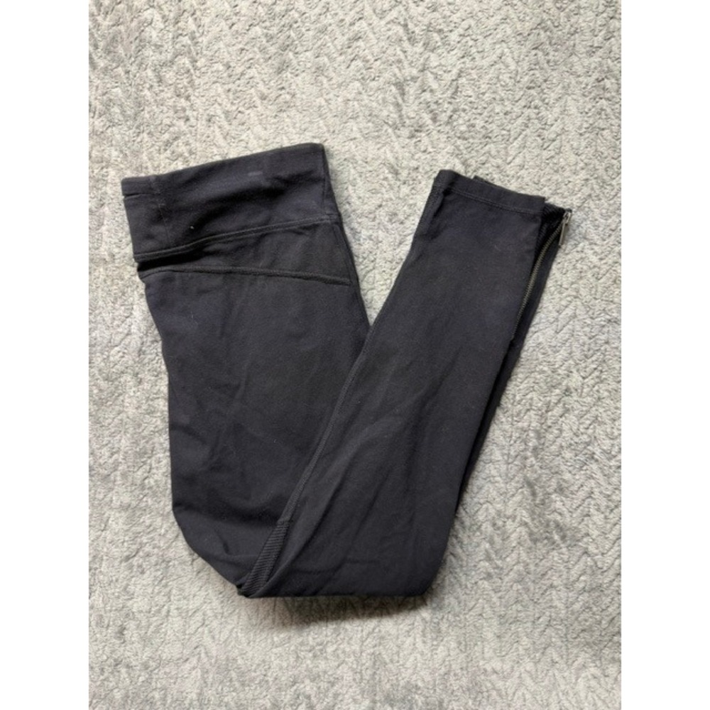 Xersion Black Moto Mesh Active Leggings Ankle Zip XXL 0760